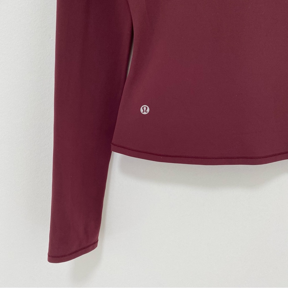 Lululemon Melodic Movement High Neck Crossover Long Sleeve in Garnet - Picture 10 of 14